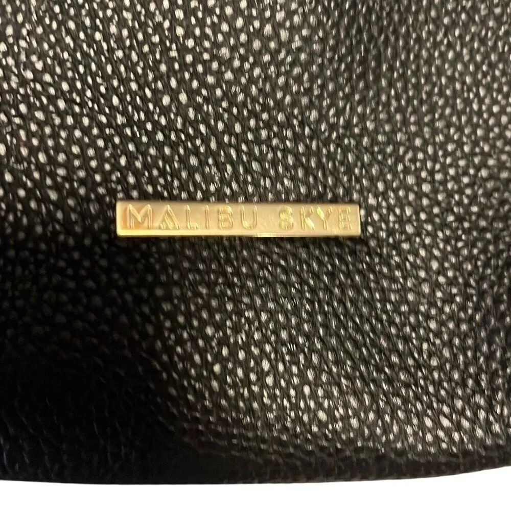 Malibu sky vegan leather cosmetic bag. Like.